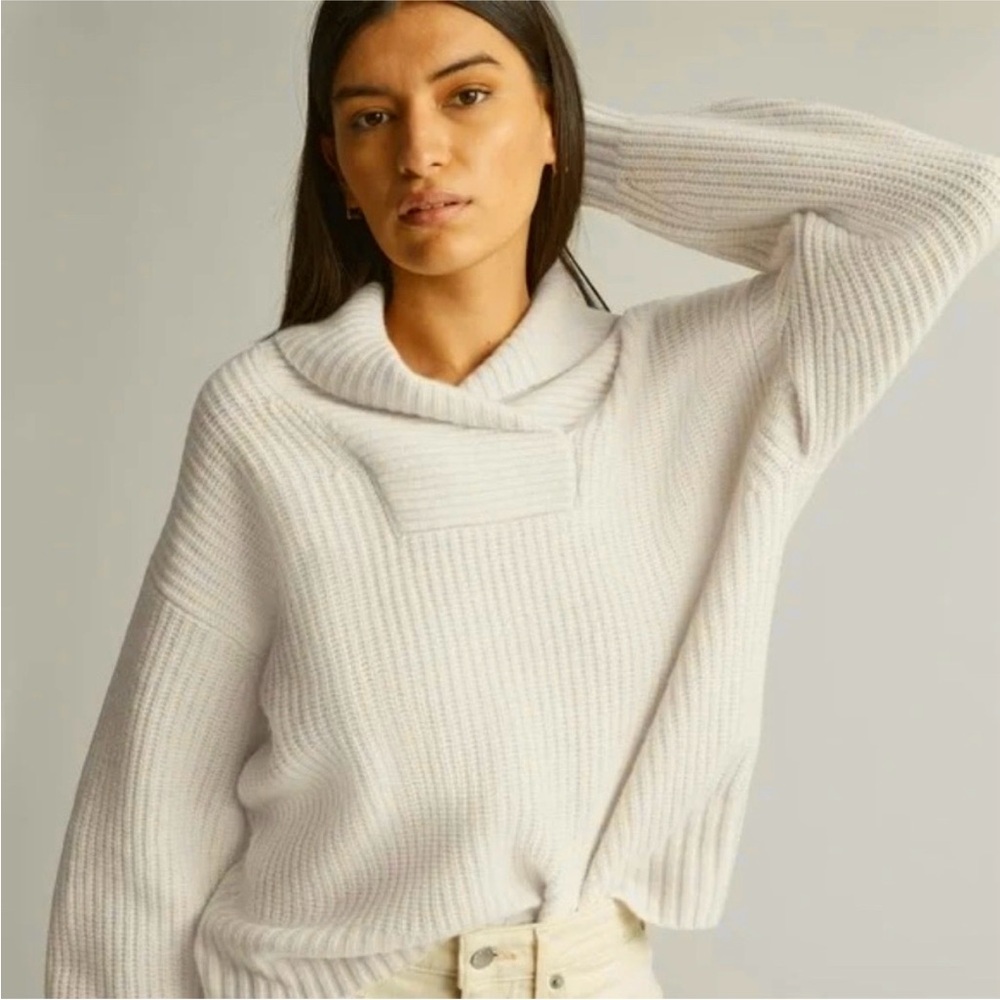 Everlane THE FELTED MERINO SHAWL COLLAR SWEATER
